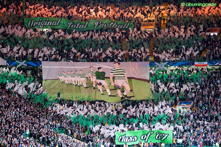 Green Brigade Original Total Football banner v Ajax