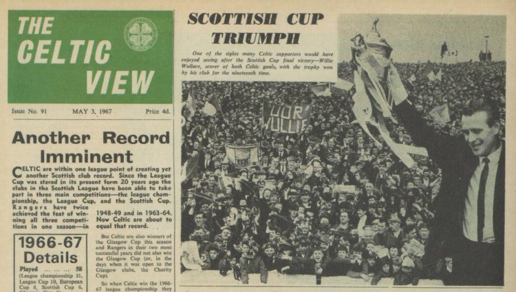 'Oor Wullie' Willie Wallace banner - 1967 Scottish Cup Final (Celtic View)