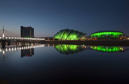 Glasgow is Green and White - for St. Patrick's Day!
