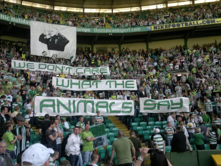 We Don't Care What the Animals Say banners - Green Brigade