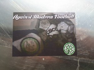 Against Modern Football with Celtic scarf