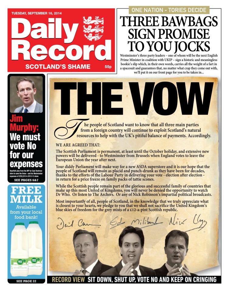 Daily Record  set straight