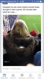 Hearts fan missing pie