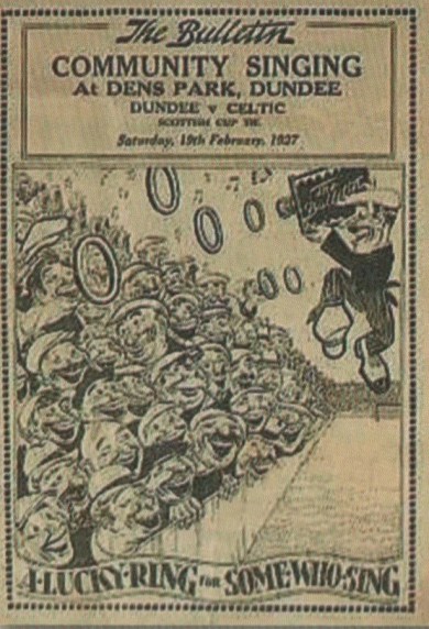 Community singing at Dens Park 1927