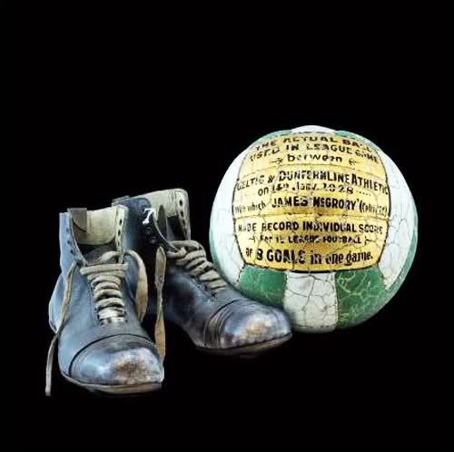 Jimmy McGrory boots and ball 8 goals v Dline