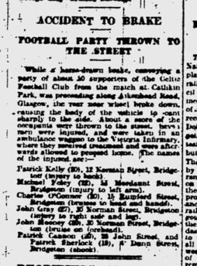 Brake club accident, Glengarry fans Jan 1925