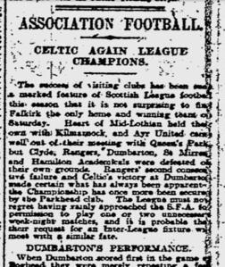 1917  Celtic again League Champions  Newspaper headline