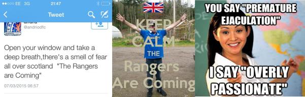 Rangers are Coming prematurely