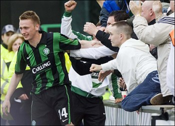 Riordan celebrates at Celtic