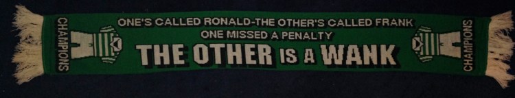 Lucky Celtic yfronts   KDS   Champs 2003-4 scarf with One's called Ronald line 2 (2)