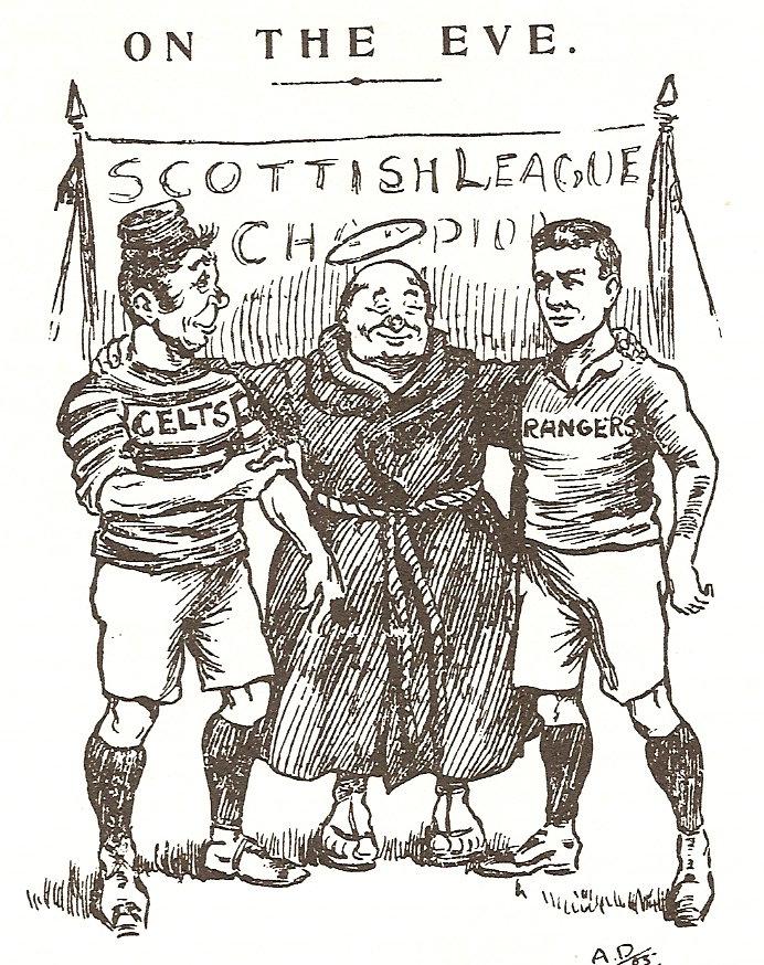On the Eve Scottish Referee Celtic Rangers cartoon St Mungo