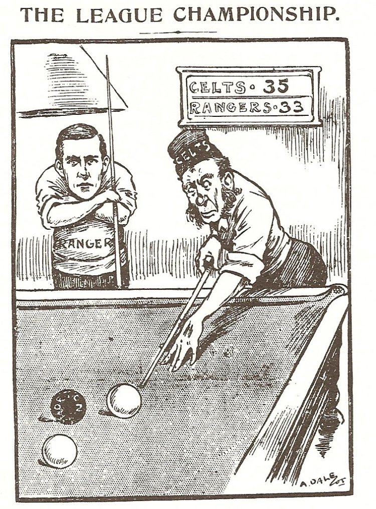 Scottish Referee Celtic v Rangers Snooker cartoon Irish bogman