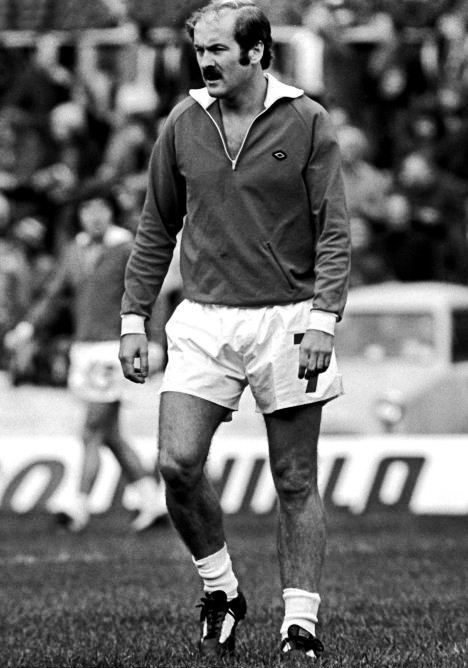 Harry Hood moustache and tracksuit