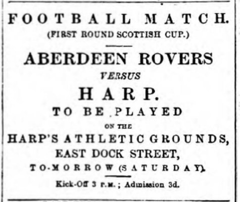 ad harp v aberdeen rovers. courier