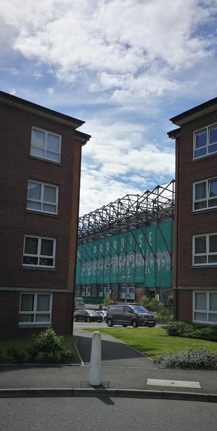 Celtic Park from old Celtic Park wee
